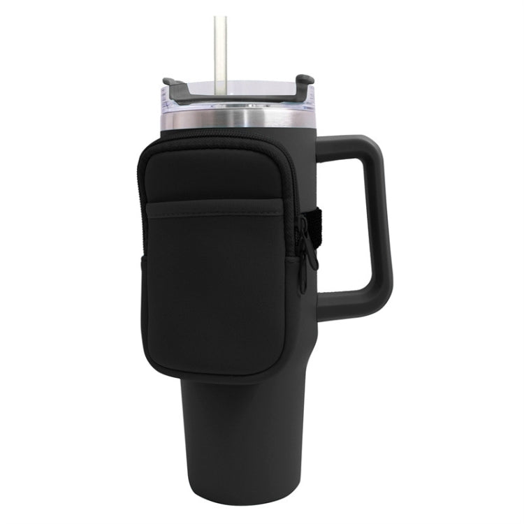 Water Cup Sided Storage Pockets With Zipper Fit For 40Oz Tumbler
