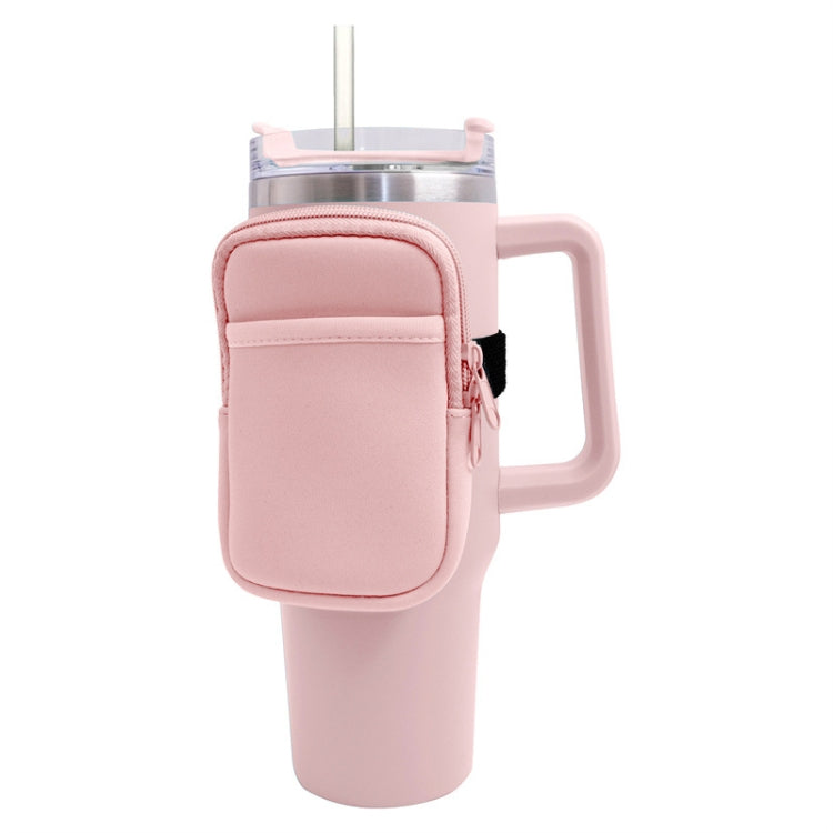 Water Cup Sided Storage Pockets With Zipper Fit For 40Oz Tumbler