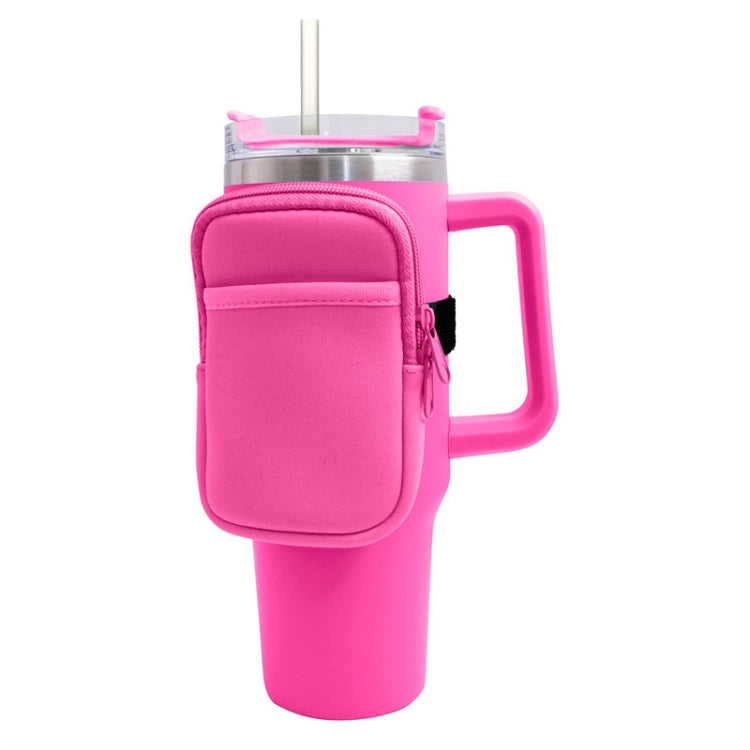 Water Cup Sided Storage Pockets With Zipper Fit For 40Oz Tumbler