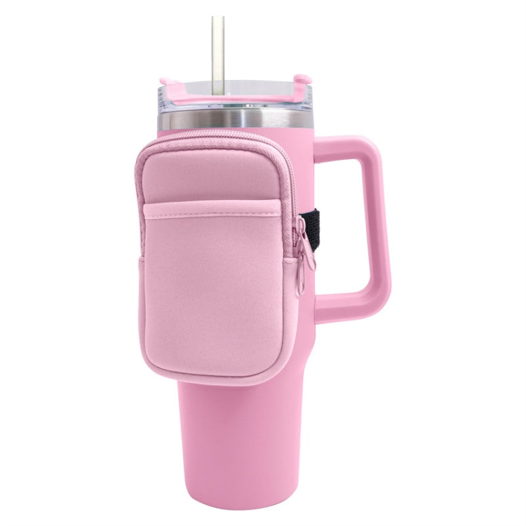 Water Cup Sided Storage Pockets With Zipper Fit For 40Oz Tumbler