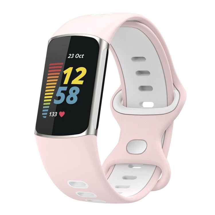 For Fitbit Charge 5 Smart Watch Sports Waterproof Two-Color Silicone Band