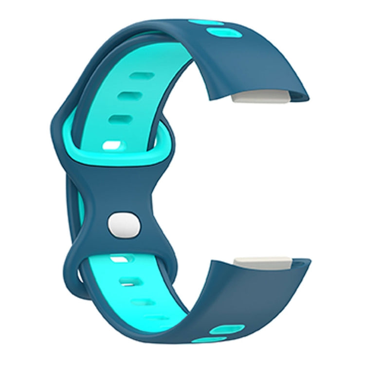 For Fitbit Charge 5 Smart Watch Sports Waterproof Two-Color Silicone Band