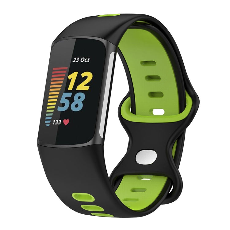 For Fitbit Charge 5 Smart Watch Sports Waterproof Two-Color Silicone Band