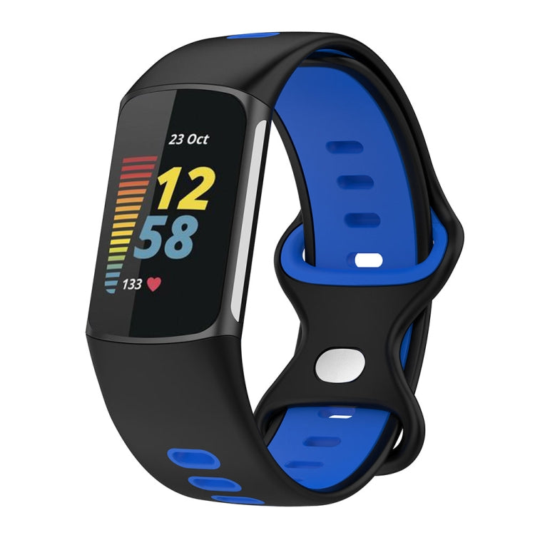 For Fitbit Charge 5 Smart Watch Sports Waterproof Two-Color Silicone Band