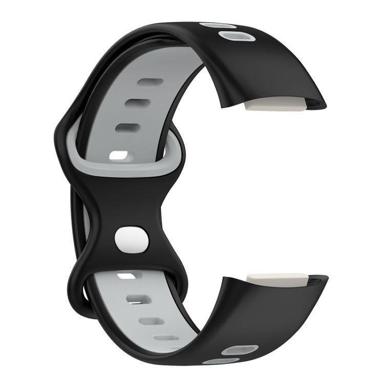 For Fitbit Charge 5 Smart Watch Sports Waterproof Two-Color Silicone Band
