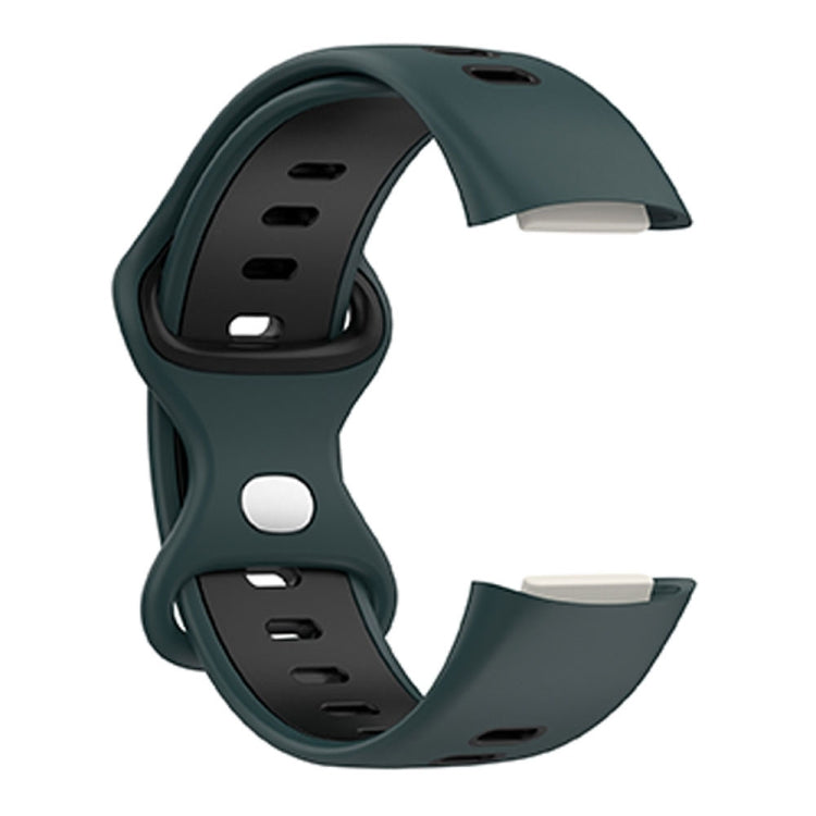For Fitbit Charge 5 Smart Watch Sports Waterproof Two-Color Silicone Band