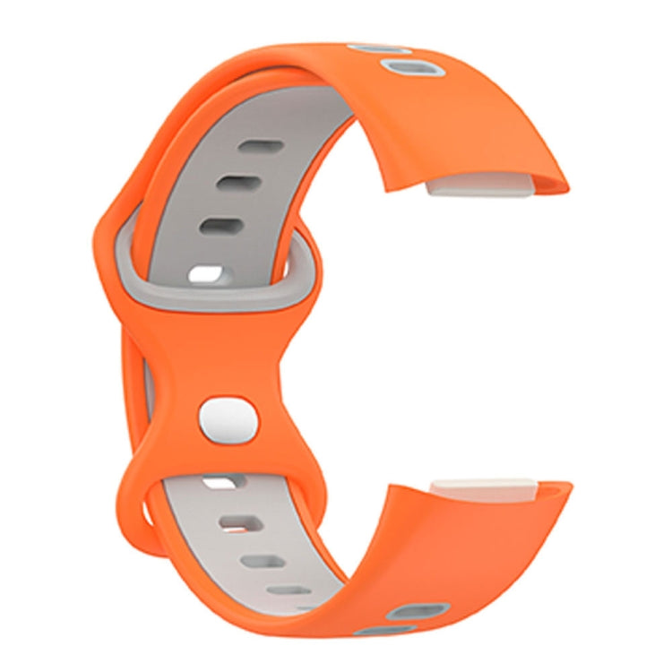 For Fitbit Charge 5 Smart Watch Sports Waterproof Two-Color Silicone Band