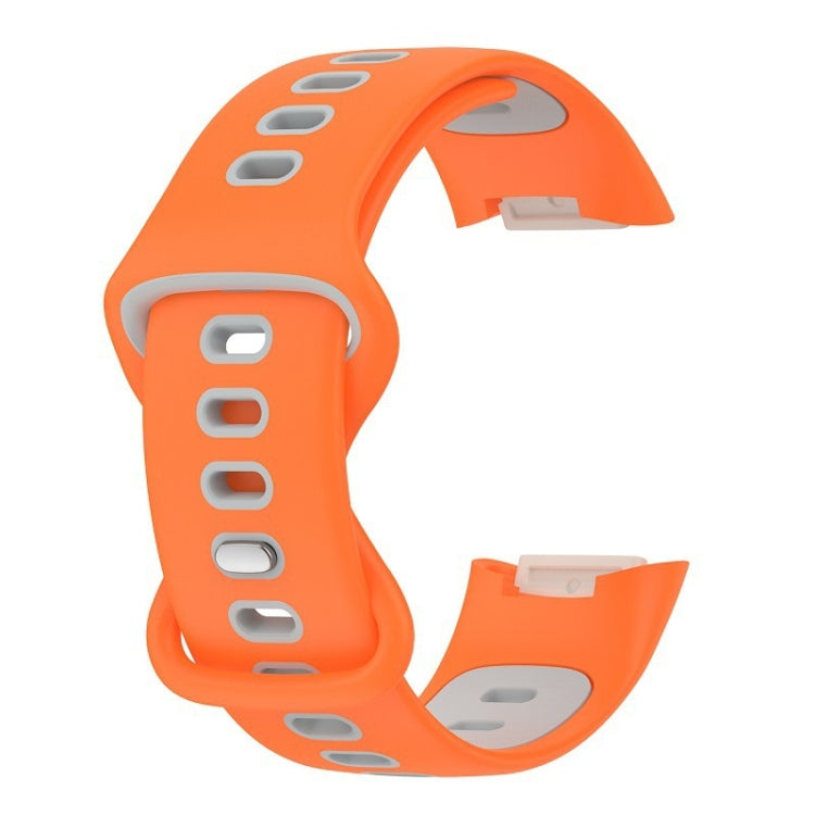 For Fitbit Charge 5 Smart Watch Sports Waterproof Two-Color Silicone Band