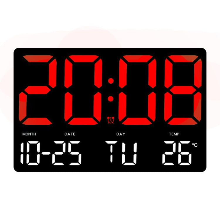 Large Display Led Digital Clock 5 Modes Brightness Adjustable Temperature Mute Electronic Clock