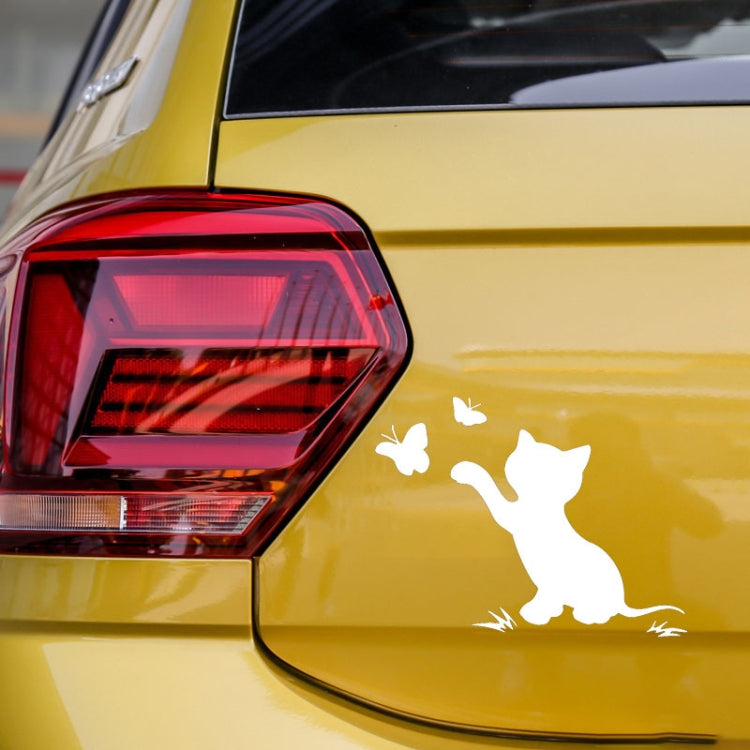 10pcs Disc Cat Reflective Scratch Body Sticker