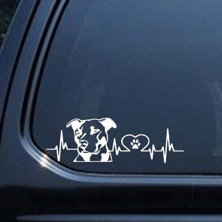 10pcs Pitbull Love Car Sticker Car Rear Modification Plate Label