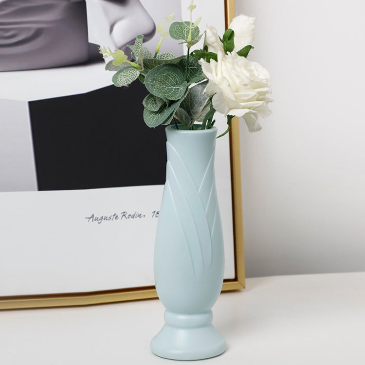 Petal Shaped Simple Drop-Proof PE Vase Imitation Porcelain Home Decoration Ornaments