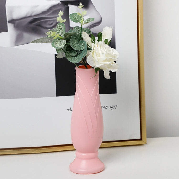 Petal Shaped Simple Drop-Proof PE Vase Imitation Porcelain Home Decoration Ornaments