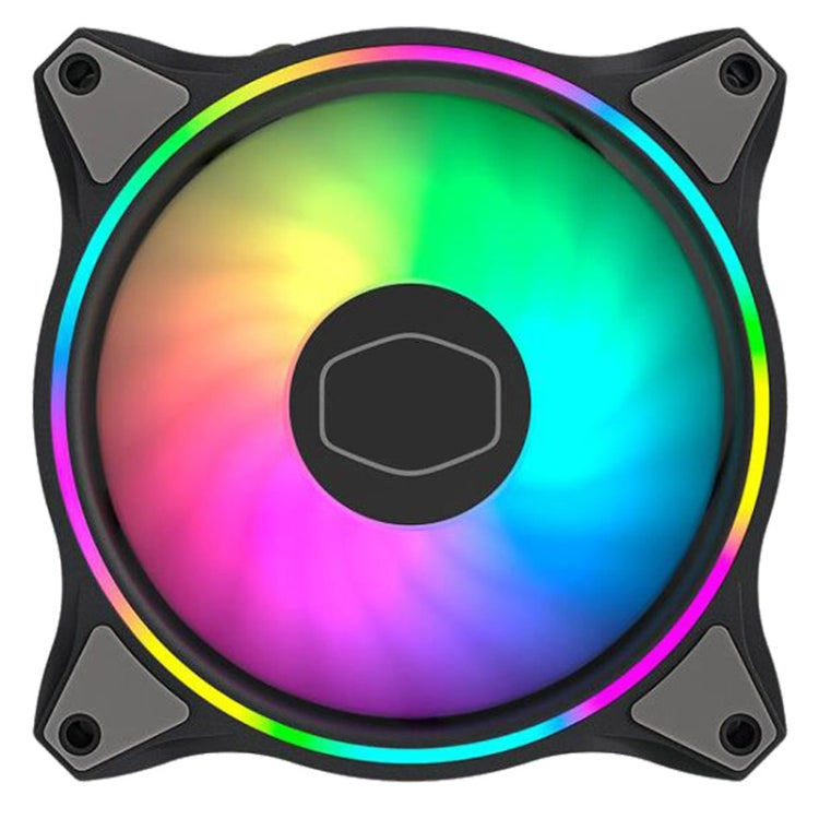 MF140 HALO ARGB 14cm RGB 5V/3PIN Computer Case Quiet PWM Fan PC CPU Cooler, Color: