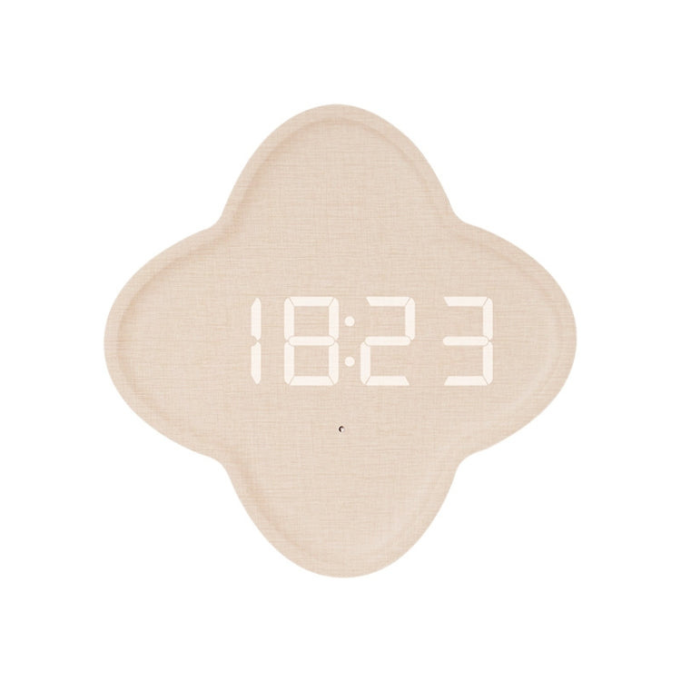 G236 LED Digital Display Flower Shape Living Room Wall Clock