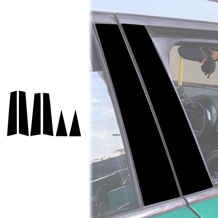 For 2017-2023 BMW Mini F60 6pcs /Set Left and Right Drive Universal B-pillar Decorative Sticker - Black