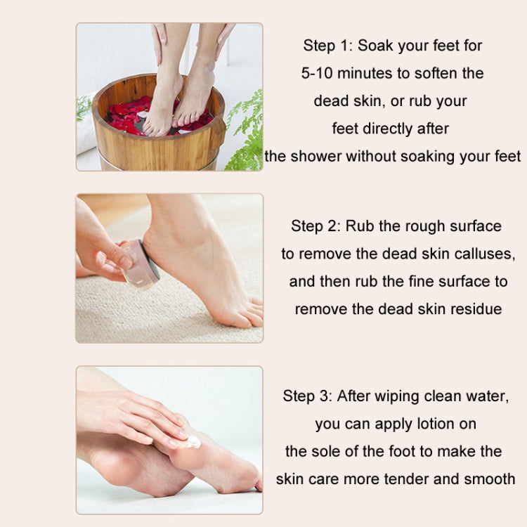 2 in 1 Double-sided Foot Grinder Crystal Glass Manual Epilator
