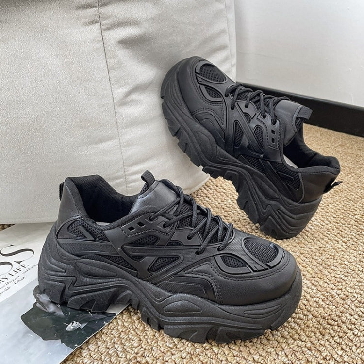 Thick Soled Breathable Platform Shoes High Heel Sneakers, Size: