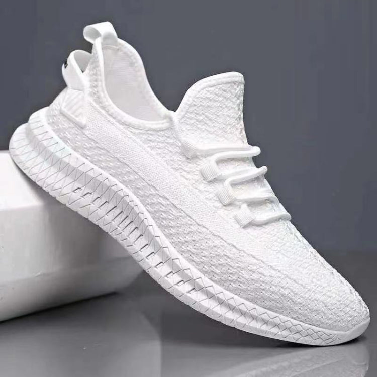 Men Breathable Sneakers Fly Woven Casual Mesh Shoes, Size: