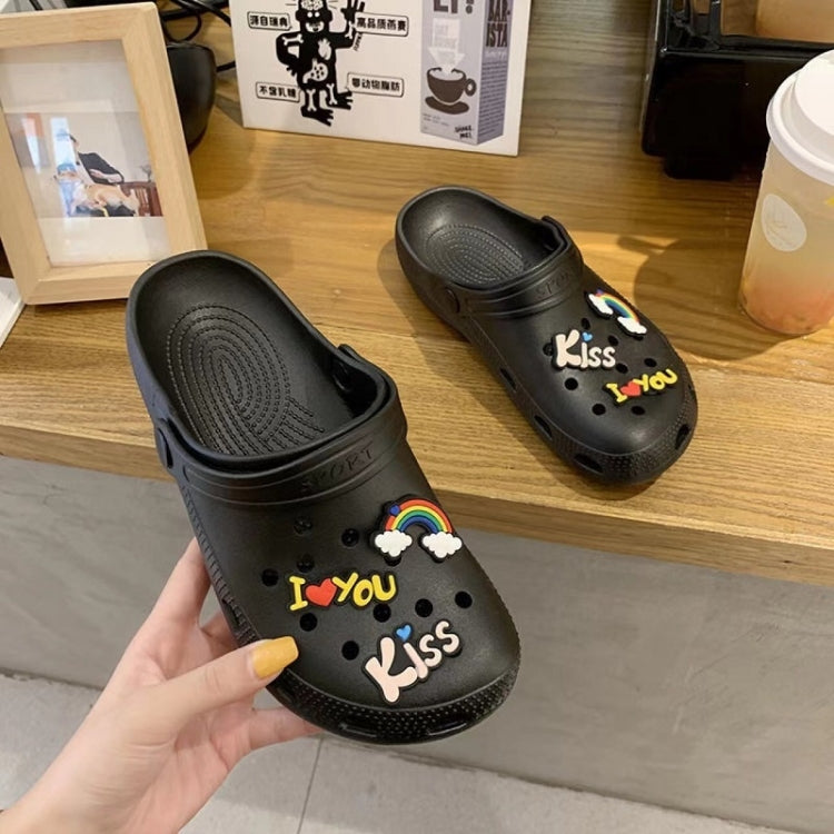 Outerwear Clogs Cartoon Non-slip Thick-soled Beach Sandals, Size:
