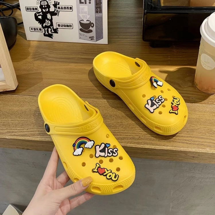 Outerwear Clogs Cartoon Non-slip Thick-soled Beach Sandals, Size: