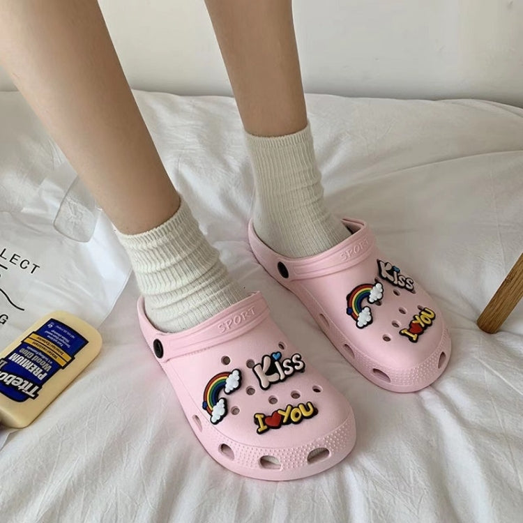 Outerwear Clogs Cartoon Non-slip Thick-soled Beach Sandals, Size: