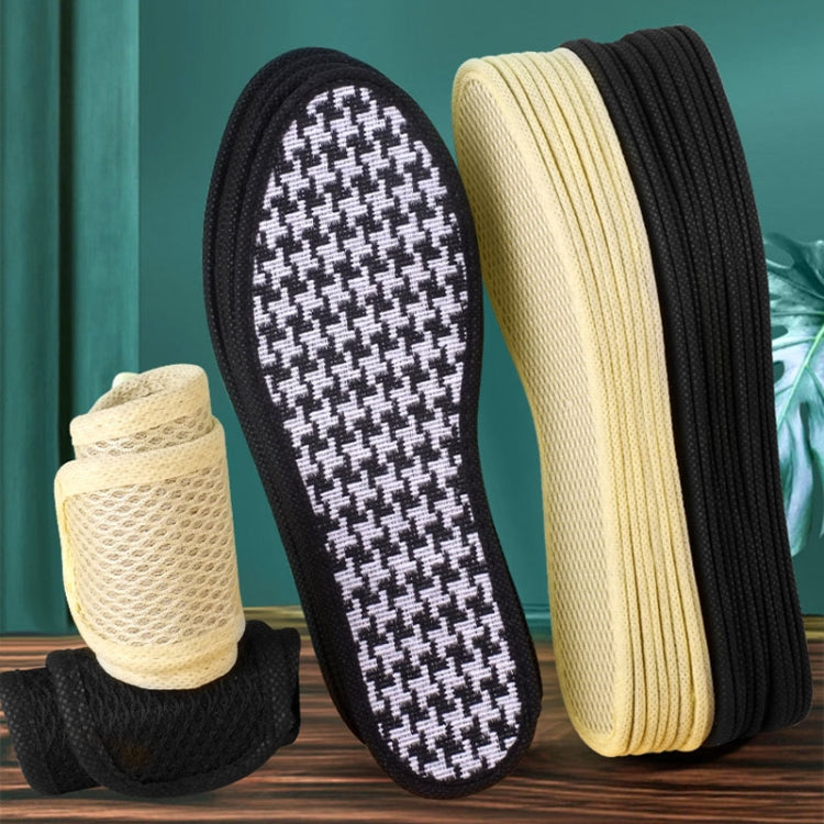 10pairs Bamboo Charcoal Deodorant Comfortable Soft Breathable Insole, Size: