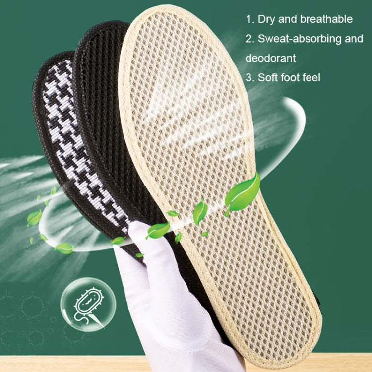 10pairs Bamboo Charcoal Deodorant Comfortable Soft Breathable Insole, Size: