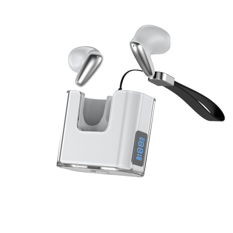 R20 LED Digital Display Mini Dual Ear Wireless Bluetooth Headset Long Range Earphones
