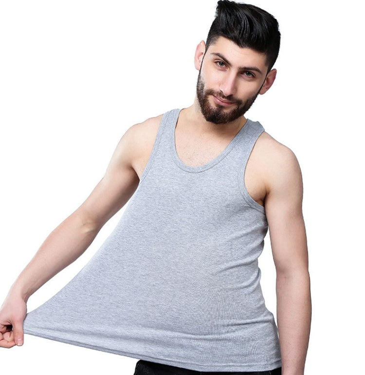 Cotton Men Sports Vest Skin-friendly and Breathable Casual Vest, Size:
