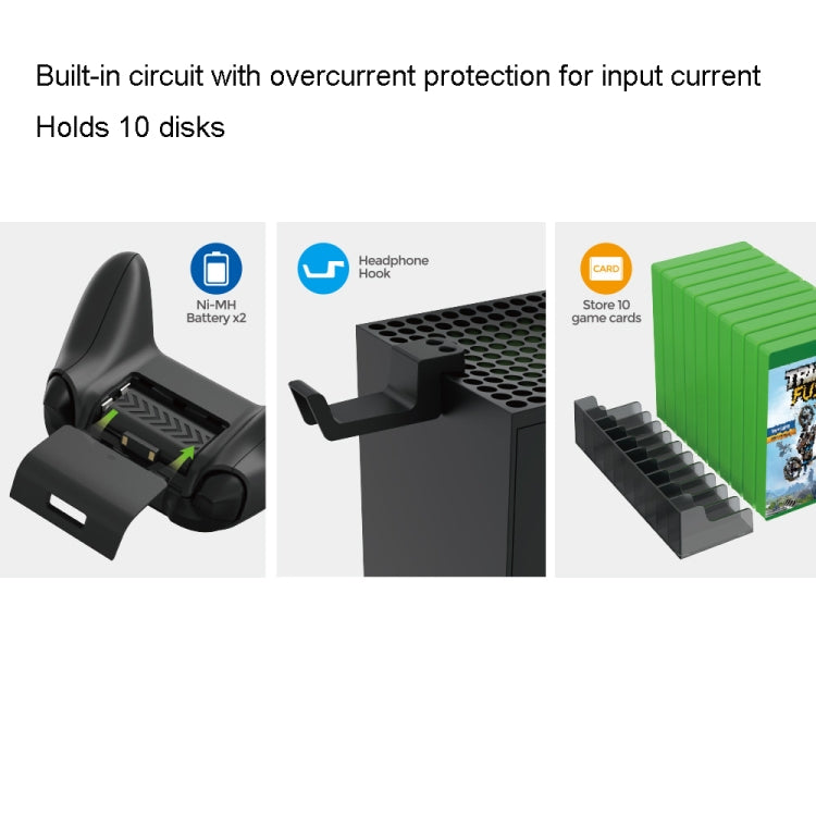 For Xbox Series X Console Multi-Charging Dock With Disk Holder