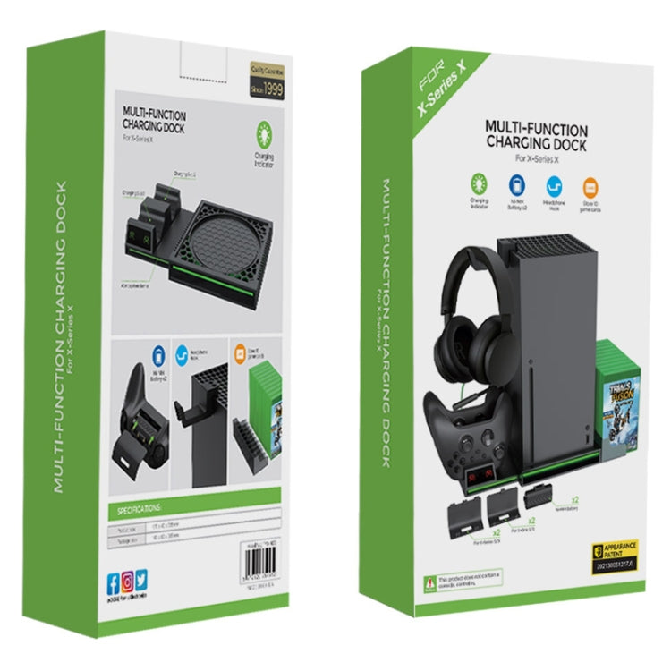 For Xbox Series X Console Multi-Charging Dock With Disk Holder