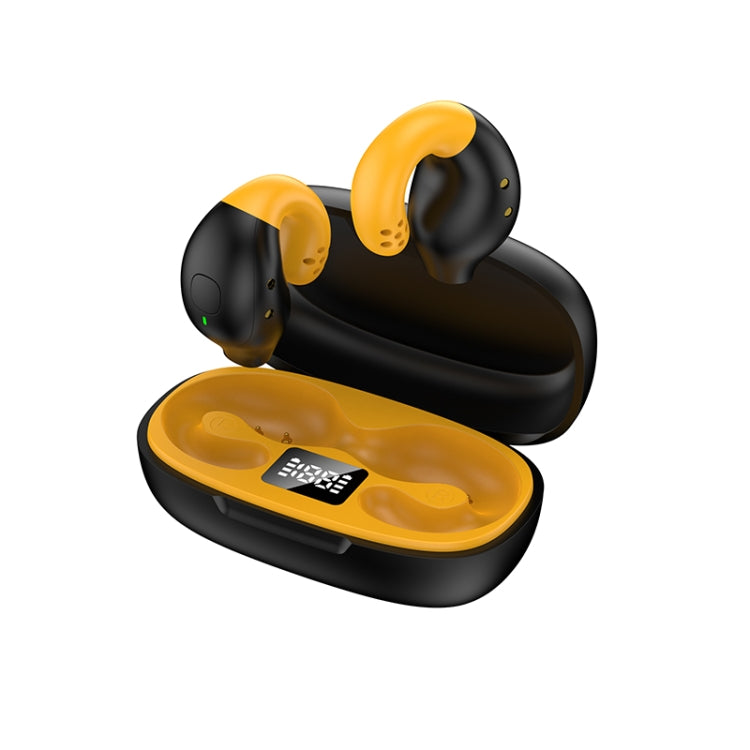 R18 LED Digital Display Wireless Ear Clip Noise Reduction Bluetooth Headset