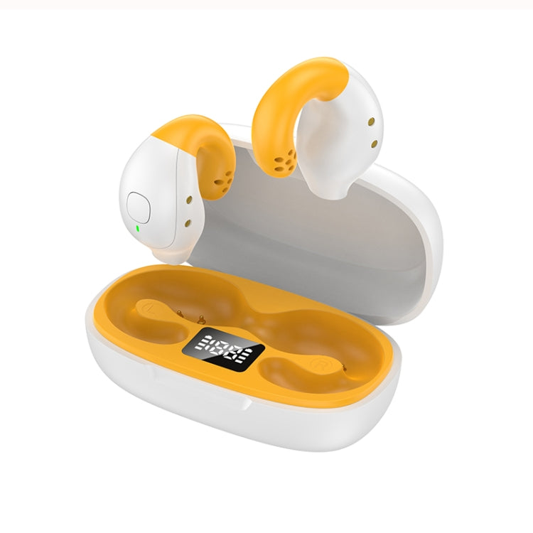 R18 LED Digital Display Wireless Ear Clip Noise Reduction Bluetooth Headset