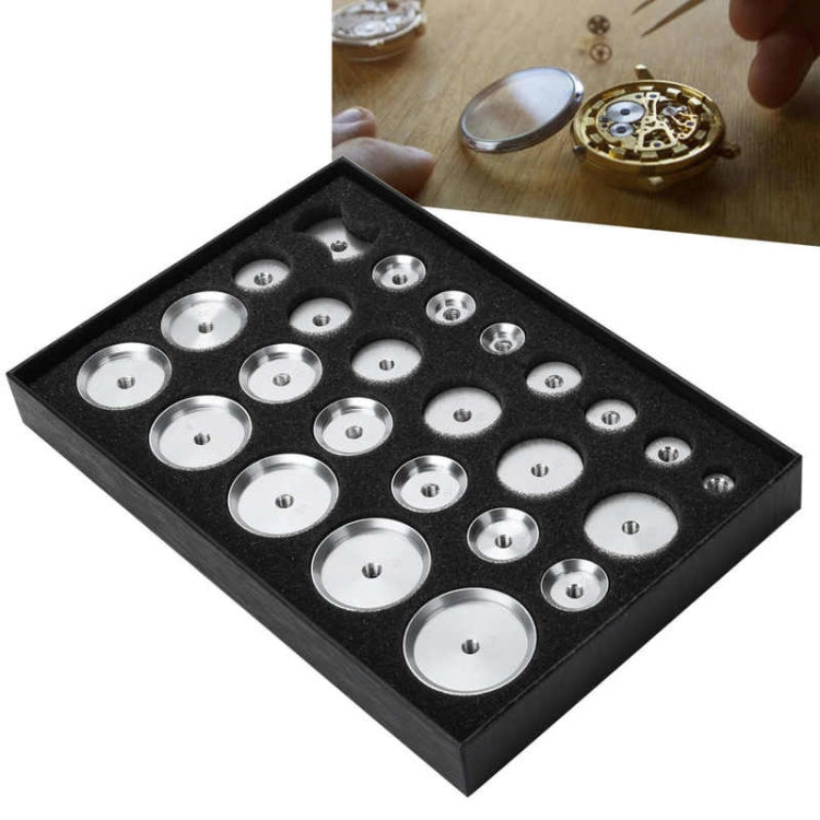 25pcs/set Aluminum Watch Back Case Closer Press Dies Watch Repair Tool