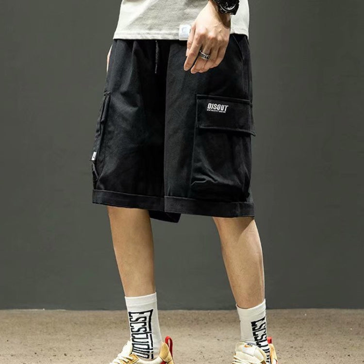Men Summer Outerwear Pure Cotton Thin Overalls Shorts, Size: