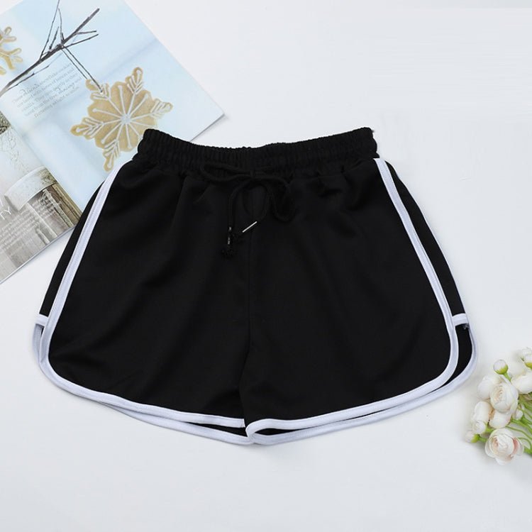 Women Casual Loose Outerwear High Waist Straight Yoga Shorts, Size: