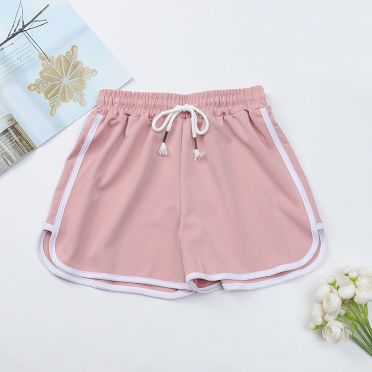 Women Casual Loose Outerwear High Waist Straight Yoga Shorts, Size: