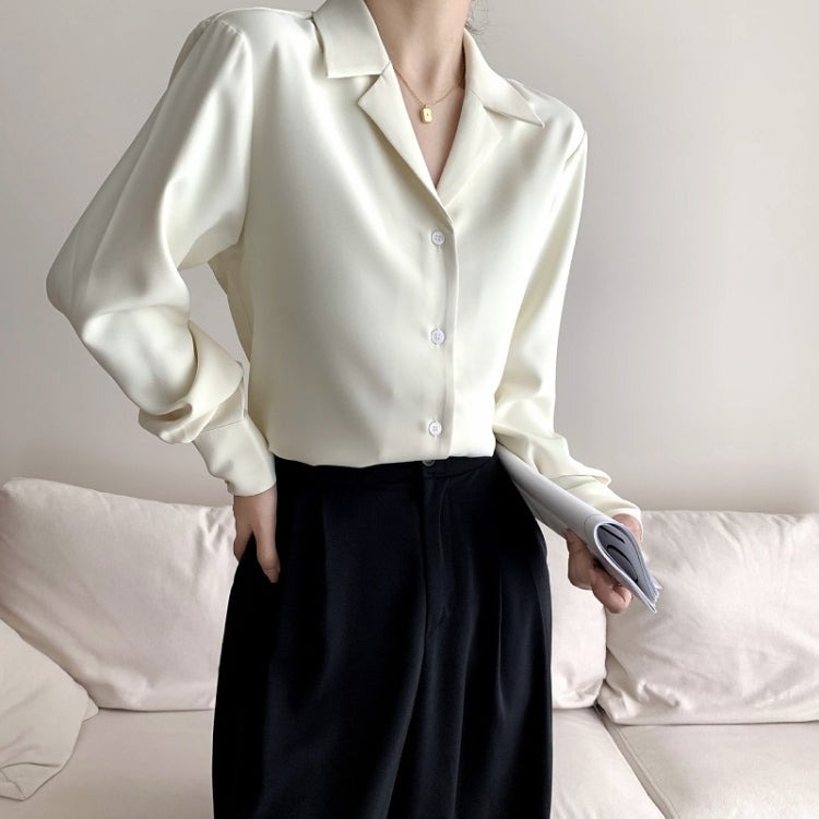 Women Chiffon Professional Shirt Loose Bottoming Shirt, Size: