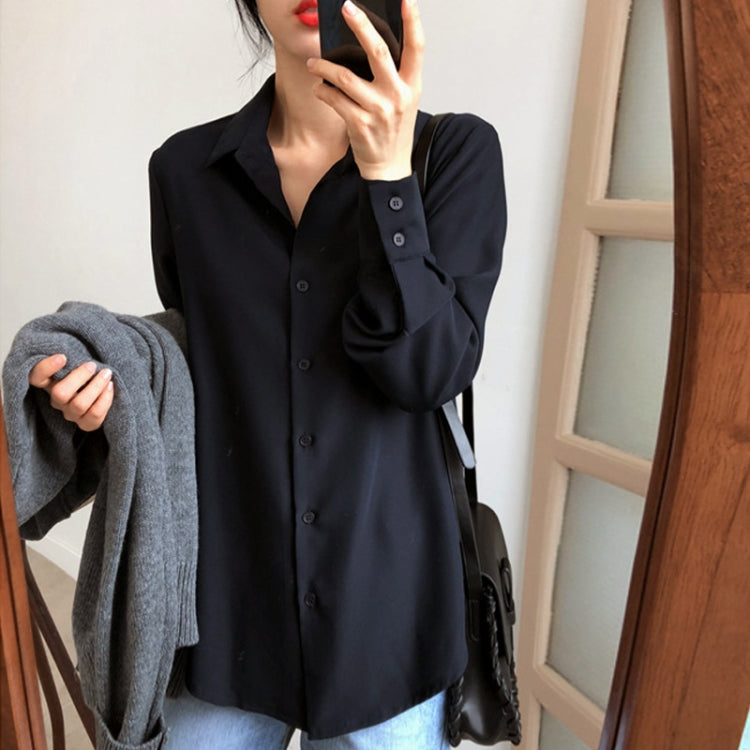 Women Chiffon Professional Shirt Loose Bottoming Shirt, Size: