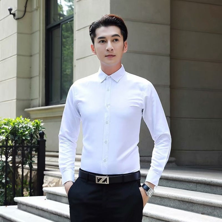 Long-Sleeved Non-Iron Anti-Wrinkle Slim-Fit Men Long-Sleeved Shirt, Size: