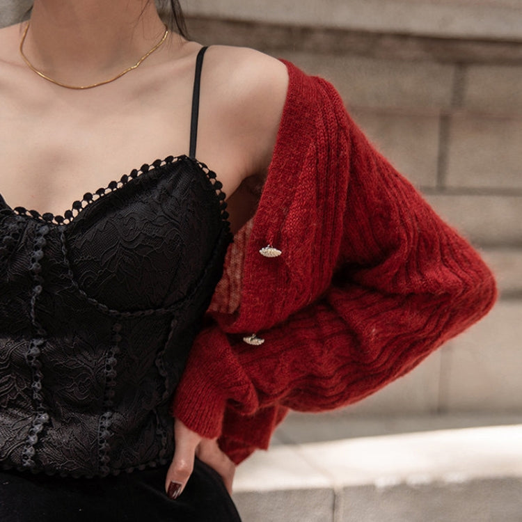 Lace Beautiful Back Camisole Women Outer Wear Underwear with Chest Pad, Size: For 40-65kg