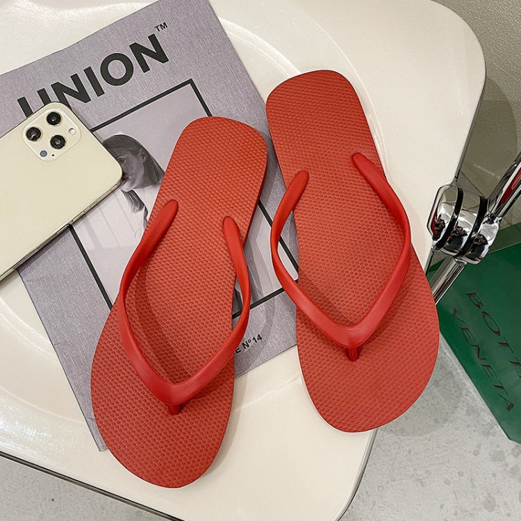 Women Summer Outer Slippers Flip-flops Sandals Beach Shoes, Size: