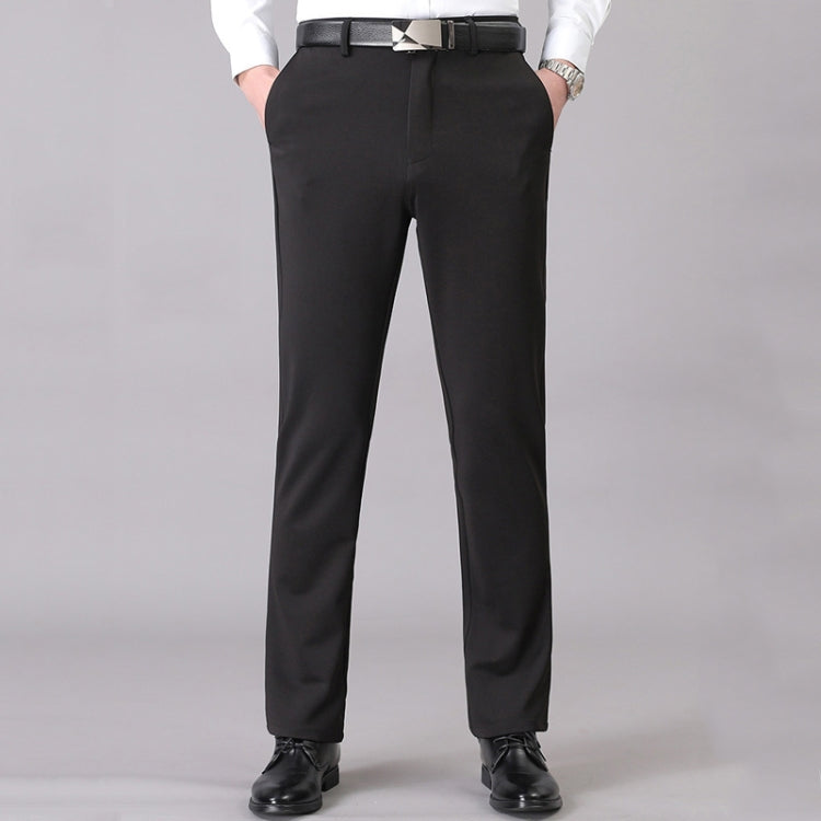 Men Summer Thin Casual Pants Suit Pants Loose Straight Stretch Chilled Silk Pants, Size: