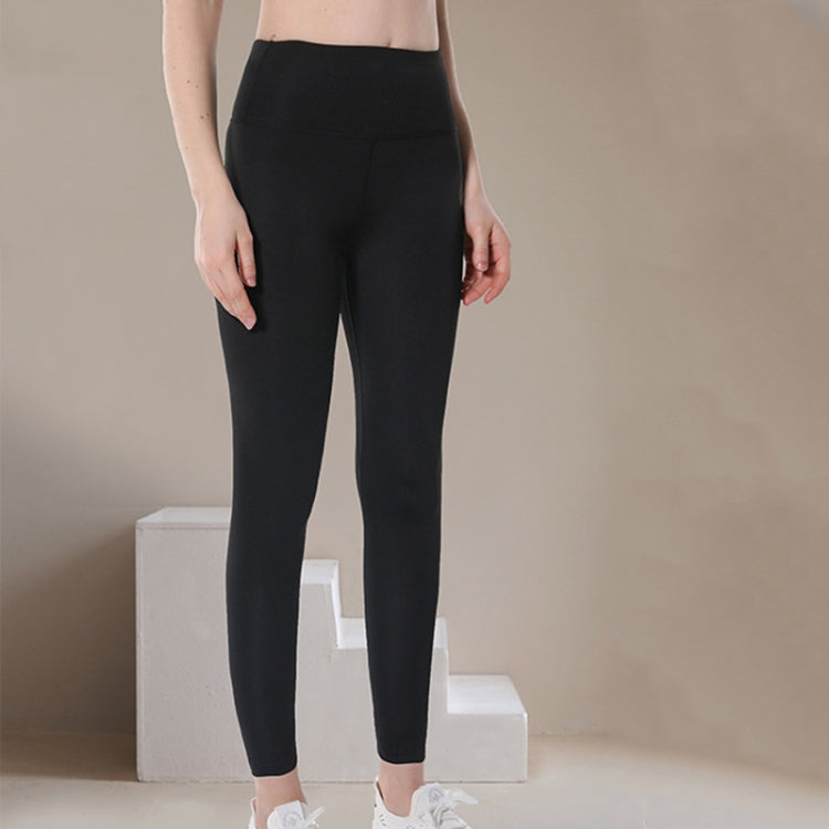 High Waisted Slimming Hip Lifting Yoga Pants Non-Marking Nude Sensation Quick Dry Sweatpants, Size: