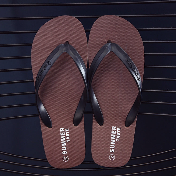 Men Slippers Student Flat Casual Non-slip Flip Flops, Size: