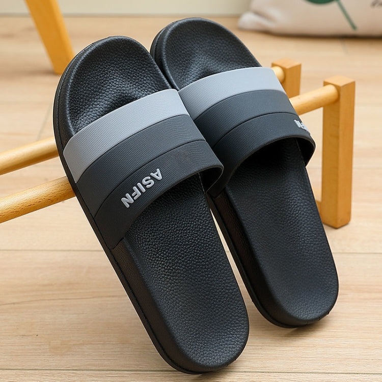 Men and Women Slippers Summer Non-slip Couples Go Out Home One Word Slippers, Size: