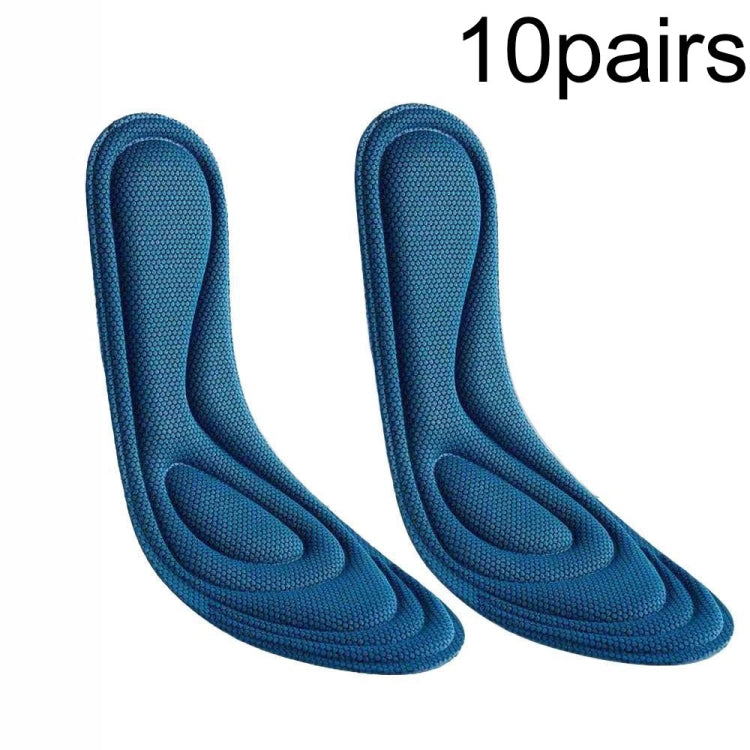 1pairs 5D Nano Antibacterial Deodorant Breathable Anti-Slip Shock-Absorbing Massage Insole, Size: