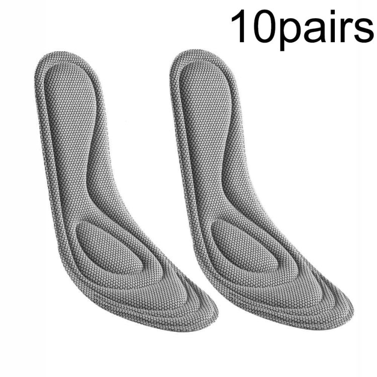 1pairs 5D Nano Antibacterial Deodorant Breathable Anti-Slip Shock-Absorbing Massage Insole, Size: