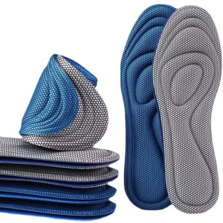 1pairs 5D Nano Antibacterial Deodorant Breathable Anti-Slip Shock-Absorbing Massage Insole, Size: